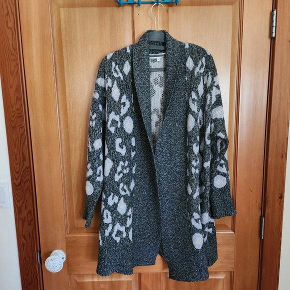 Anthropologie cupcakes & cashmere Molly leopard cardigan Large - Picture 6 of 11